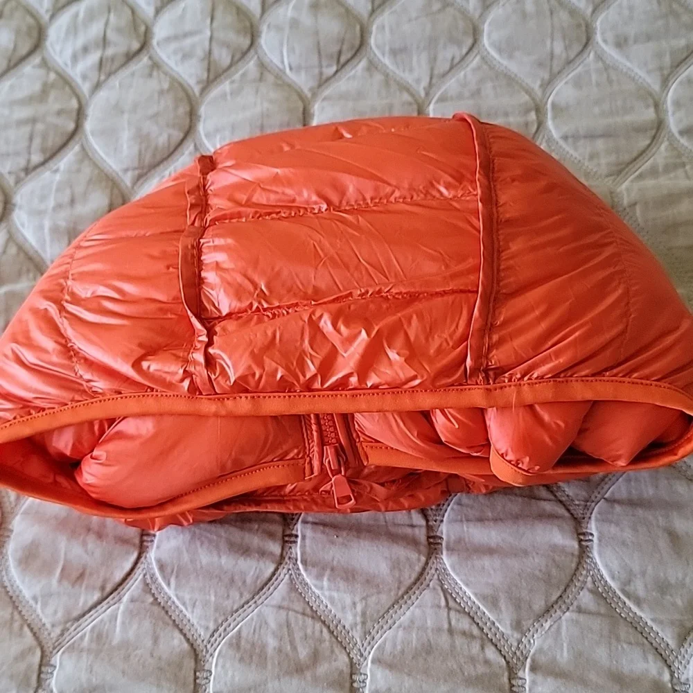 Kids Light Puffer Jacket in Bright Orange
